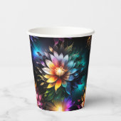 Jolis gobelets en papier Fleurs vives (Verso)