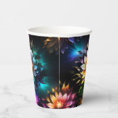 Jolis gobelets en papier Fleurs vives (Droite)