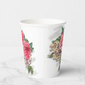 Jolis Gobelets en Papier Roses Rouges (Droite)
