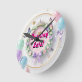 Jolis horloges murales pastel (Angle)