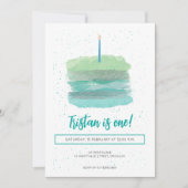 Jolis Invitation Vert Premier anniversaire (Devant)