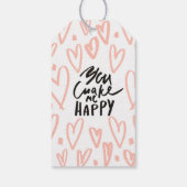 Jolis Lapins d'Amour | Étiquette de Cadeau de la S (Dos)