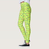 Jolis leggings à fleurs Chartreuse (Gauche)