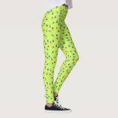 Jolis leggings à fleurs Chartreuse (Droite)