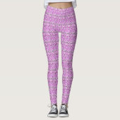 Jolis leggings de sport rose avec Spandex (Devant)