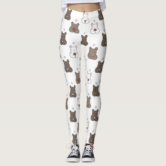 Jolis leggings de YOGA imprimés (Devant)