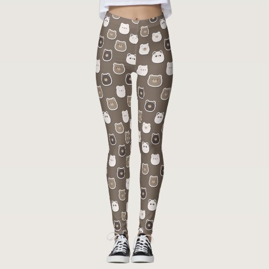 Jolis leggings de YOGA imprimés (Devant)