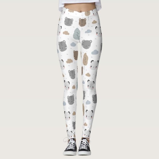 Jolis leggings de YOGA imprimés (Devant)