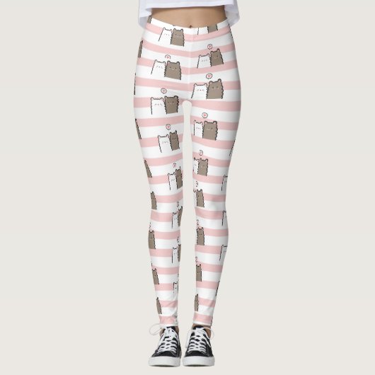 Jolis leggings de YOGA imprimés (Devant)