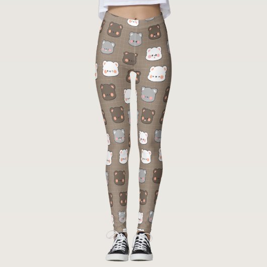 Jolis leggings de YOGA imprimés (Devant)