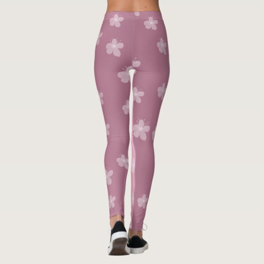 Jolis Leggings Floraux Roses (Dos)