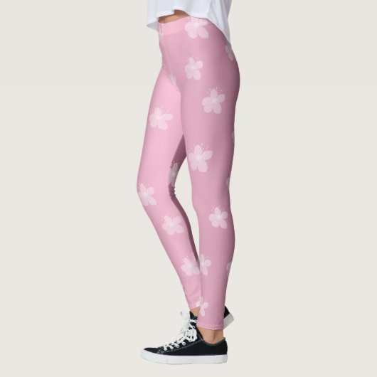 Jolis Leggings Floraux Roses (Gauche)