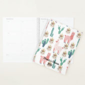 Jolis Llamas roses et Cactus vert (Devant avec enveloppe)