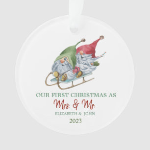 Jolis lutins traîneau notre premier Noël