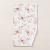Jolis Papillons Roses   (Serviette à main)