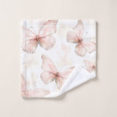 Jolis Papillons Roses   (Gant de toilette)