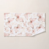 Jolis Papillons Roses   (Serviette à main)