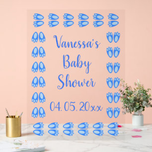 Jolis Pieds de Lapin Bleu pour Garçon Baby Shower 