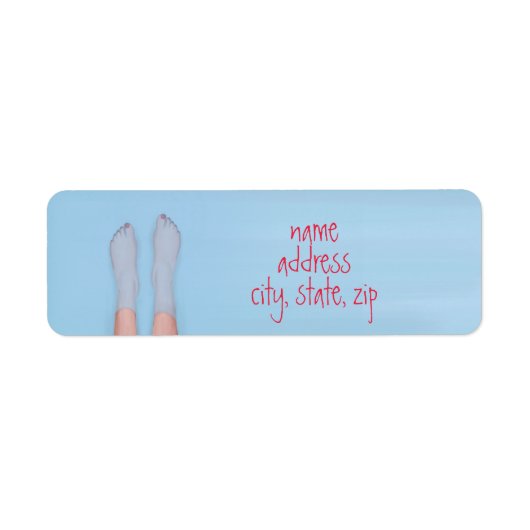 jolis pieds trempés dans le étiquette cool (Devant)