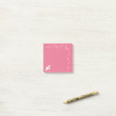 Jolis Post-it Notes Carnet Lapin Rose Ruban (Sur un bureau)