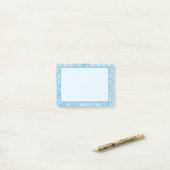 Jolis Post-It Notes Fleurs Bleues (Sur un bureau)