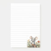Jolis Post-it® Notes Lignés Souris de Campagne 3M (Devant)