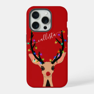 Jolis rennes rouges cerfs lumières de Noël lumineu