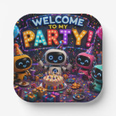 Jolis robots mignons, grande assiette de fête (Recto)
