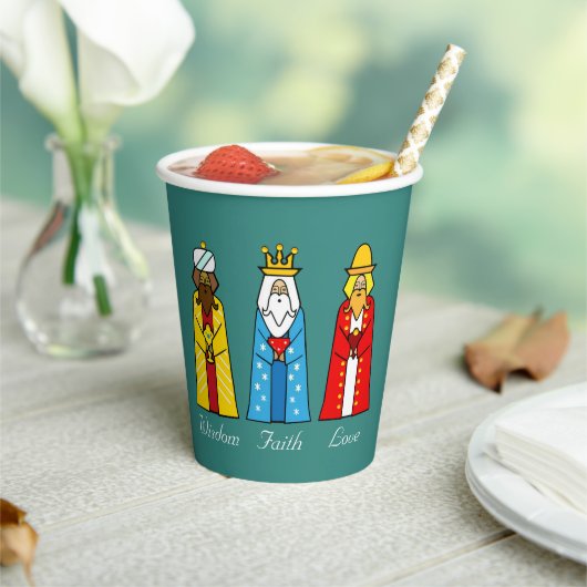 Jolis Rois Mages de Noël Gobelets en Papier (Insitu)