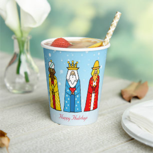Jolis Rois Mages de Noël Gobelets en Papier