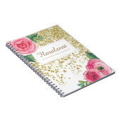 Jolis roses et carnet pour aquarelle de parties (Côté Droit)