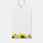 Jolis tournesols et abeilles étiquette cadeau pour (Dos)