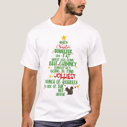 Jolle Bunch de A-trous Christmas Tree TShirt (Devant)