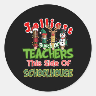 Jollelijkste bundel leraren deze kant van de schoo ronde sticker