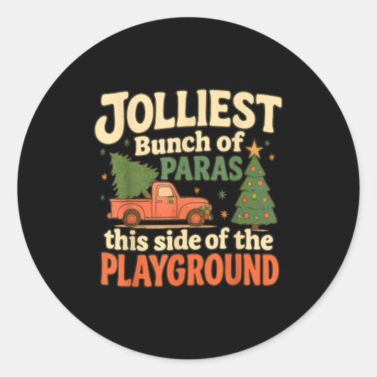 Jolliest Bunch Of Paras This Side Of The Playgroun Ronde Sticker (Voorkant)