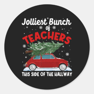 Jolliest groep leraren aan deze kant van de gang ronde sticker