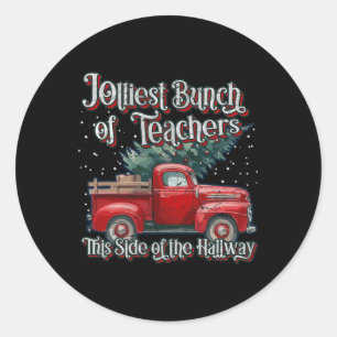 Jolliest groep leraren aan deze kant van de gang ronde sticker