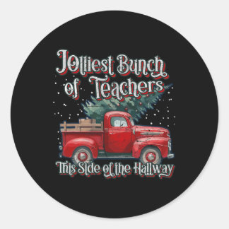 Jolliest groep leraren aan deze kant van de gang ronde sticker