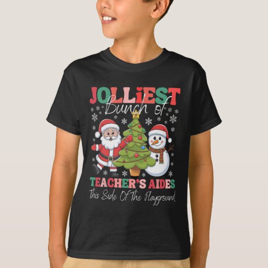 Jolliest Teacher's Aides Kerst Speeltuin Fun T-shirt (Voorkant)