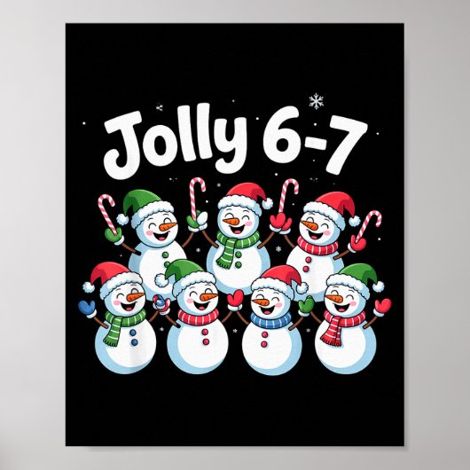Jolly 6 7 Six Seven Meme Christmas Women Men Kids Poster (Voorkant)