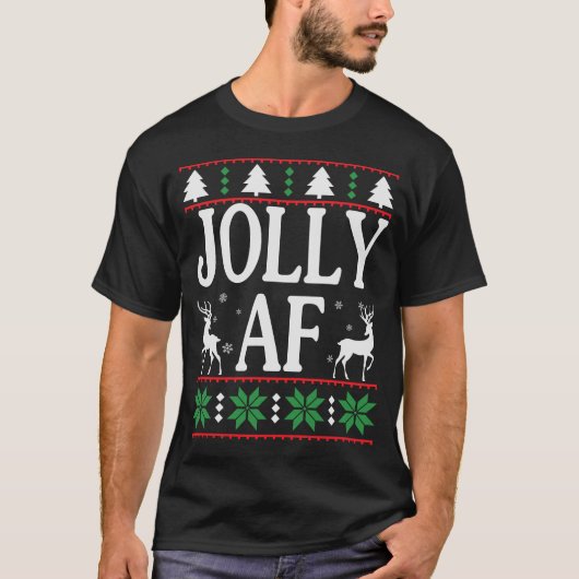 Jolly AF Cool Sassy Sweat de Noël (Devant)