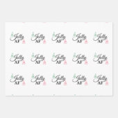 Jolly AF Funny kerstset Inpakpapier Vel (Voorkant 2)