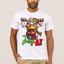 Jolly AF - Sarcastisch Grumpy Eend Kerstmis T-shirt