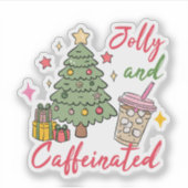 Jolly and Caffeinated Holiday Stickers (Voorkant)