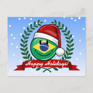 Jolly Braziliaanse vlag kerststijl Feestdagenkaart