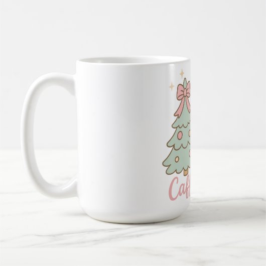 Jolly & Caffeinated Coquette Christmas Latte Mug (Gauche)