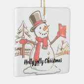 Jolly Christmas Keramisch Ornament (Rechts)