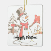 Jolly Christmas Keramisch Ornament (Links)