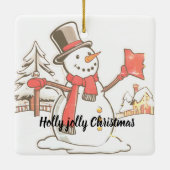 Jolly Christmas Keramisch Ornament (Achterkant)