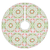 Jolly Christmas Rood Groen Roze Merry Star Patroon Kerstboom Rok (Voorkant)